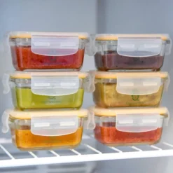 Sage Spoonfuls 6pk Durable Leakproof Glass Baby Food Storage Containers - Clear - 4oz -Chicco Kids Shop GUEST bdab2885 3fcc 42f8 a1fb 725b2680f68c