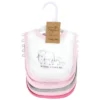 Touched By Nature Infant Girl Organic Cotton Bibs, Pink Peanut, One Size