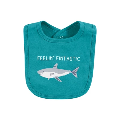 Touched By Nature Infant Boy Organic Cotton Bibs, Mystic Sea, One Size 6 Touched By Nature Infant Boy Organic Cotton Bibs, Mystic Sea, One Size - Image 6