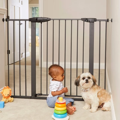 Toddleroo By North States Riverstone Extra Tall And Wide Baby Gate - Graphite - 29.75"-52" Wide 4 Toddleroo By North States Riverstone Extra Tall And Wide Baby Gate - Graphite - 29.75"-52" Wide - Image 4