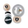 Baby Fanatic Wood Rattle 2 Pack - NFL Las Vegas Raiders Baby Toy Set