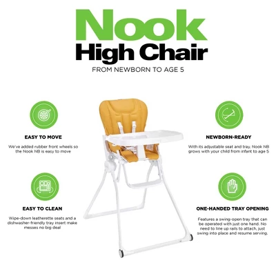 Joovy Nook NB High Chair Compact Fold Reclinable Seat 1 Joovy Nook NB High Chair Compact Fold Reclinable Seat
