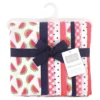 Hudson Baby Infant Girl Cotton Flannel Burp Cloths, Watermelon, One Size