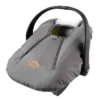 CozyBaby Original Baby And Infant Insulated Car Seat Cover With Dual Zippers And Elastic Edge With Dual Zipper Design And Pull-Over Flap, Charcoal