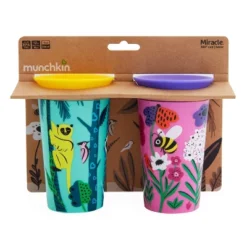 Munchkin Miracle 360° Wild Love Sippy Cup - 2pk - 9oz Total Lemur/Bee -Chicco Kids Shop GUEST cc55fed9 41a1 4b50 b2da 10cd25c3fb2c