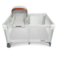 Romp & Roost LUXE Hatch 3-in-1 Travel Bassinet And Lounger - Gray