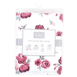 Hudson Baby Infant Girl Multi-use Car Seat Canopy, Roses, One Size