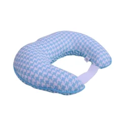 Bacati - 3 Pc Houndstooth/Herringbone Aqua Muslin Hugster Feeding & Infant Support Nursing Pillow With 2 Removable Zippered Covers -Chicco Kids Shop GUEST cec19c88 ece5 4d72 821e d11c1736b91a