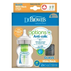 Dr. Brown's Options+ Wide-Neck Anti-Colic Glass Baby Bottle - 2pk -Chicco Kids Shop GUEST d07d56fc 8cef 4e08 9cc0 f57b1822b1f7