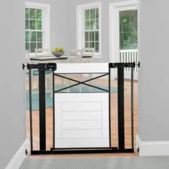 Safety 1st Easy Install Modern Farmhouse Baby Gate - White