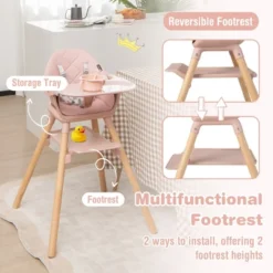 Costway 6-in-1 Convertible Wooden Baby Highchair Infant Feeding Chair With Removable Tray -Chicco Kids Shop GUEST d2d2c007 fe11 48ac 9795 8dac64a9bde5