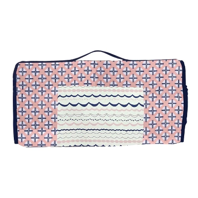 Bacati - Olivia Coral Navy Toddler Nap Mat 1 Bacati - Olivia Coral Navy Toddler Nap Mat