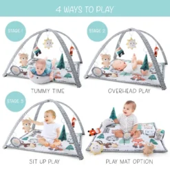 The Peanutshell Woodland 7-in-1 Activity Play Gym & Play Mat For Baby