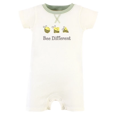Touched By Nature Unisex Baby Organic Cotton Rompers, Bee Different 3 Touched By Nature Unisex Baby Organic Cotton Rompers, Bee Different - Image 3