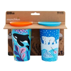 Munchkin Miracle 360° Wild Love Sippy Cup - 2pk - 9oz Orca/Polar -Chicco Kids Shop GUEST de440906 067b 4299 9379 95bf21266596