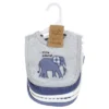 Touched By Nature Infant Boy Organic Cotton Bibs, Blue Peanut, One Size
