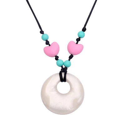 The Pencil Grip Silicone Heart Style Teething Necklace 1 The Pencil Grip Silicone Heart Style Teething Necklace