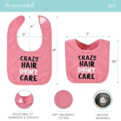 The Peanutshell Baby Girl Terry Bibs, 18 Pack For Feeding, Teething, Or Drooling|Neutral/Wild Child