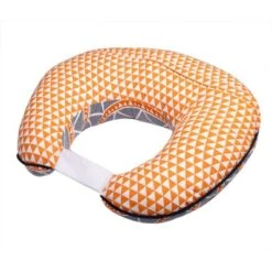 Bacati - 3 Pc Liam Aztec Orange/Navy Large Triangles Muslin Hugster Feeding & Infant Support Nursing Pillow With 2 Removable Zippered Covers -Chicco Kids Shop GUEST ec68e2c1 466a 4c99 8563 ed516132a408