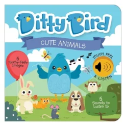 Ditty Bird Farm Animal And Cute Animal Touch And Feel Sound Books - Set Of 2