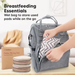 KeaBabies 14pk Contour Organic Nursing Pads, Reusable Nipple Pads For Breastfeeding, Washable Breast Pads + Wash Bag -Chicco Kids Shop GUEST eddf02d9 95eb 413b ad8f fb44d94d9c47