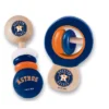 Baby Fanatic Wood Rattle 2 Pack - MLB Houston Astros Baby Toy Set