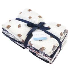 Hudson Baby Infant Boy Quilted Burp Cloths 10pk, Football, One Size