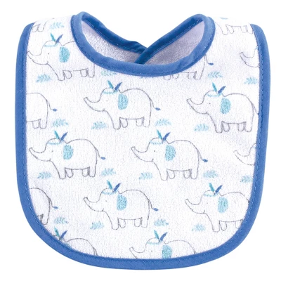 Luvable Friends Baby Boy Cotton Terry Bibs 10pk, Boy Elephant Stars, One Size 4 Luvable Friends Baby Boy Cotton Terry Bibs 10pk, Boy Elephant Stars, One Size - Image 4