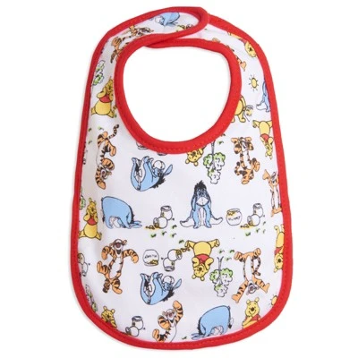 Disney Winnie The Pooh Tigger Eeyore Piglet Baby Boys 5 Pack Side Snap Bibs 4 Disney Winnie The Pooh Tigger Eeyore Piglet Baby Boys 5 Pack Side Snap Bibs - Image 4