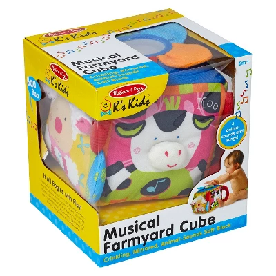 Melissa & Doug K's Kids Musical Farmyard Cube Educational Baby Toy 1 Melissa & Doug K's Kids Musical Farmyard Cube Educational Baby Toy