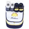 Hudson Baby Infant Boy Cotton Bib And Sock Set, Handsome Taco, One Size