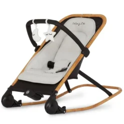 Dream On Me Rock With Me 2-In-1 Rocker And Stationary Seat, Compact Portable Infant Rocker With Removable Toy Bar Rocking Chair