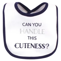 Hudson Baby Infant Boy Cotton Bibs 10pk, Handsome Like Daddy, One Size