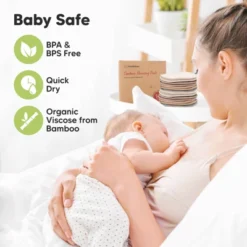 KeaBabies 14pk Contour Organic Nursing Pads, Reusable Nipple Pads For Breastfeeding, Washable Breast Pads + Wash Bag -Chicco Kids Shop GUEST f730e6b6 79ab 47bc a5b6 d240449acc1c