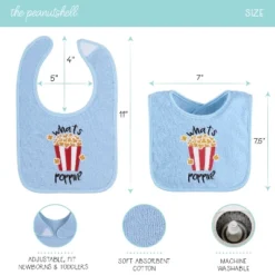 The Peanutshell Baby Boy Terry Bibs, 16 Pack For Feeding, Teething, Or Drooling|Boy/Neutral Foods