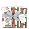 Hudson Baby Infant Boy Cotton Flannel Burp Cloths, Wild Forest 10-Pack, One Size