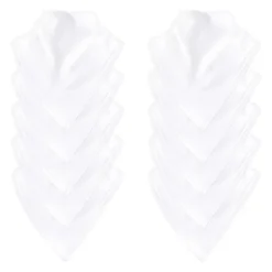 Luvable Friends Baby Cotton Bandana Bibs 10pk, White, One Size