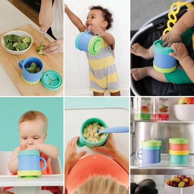 Morepeas Silicone Baby Snack Cup - Melon 7 Morepeas Silicone Baby Snack Cup - Melon - Image 7