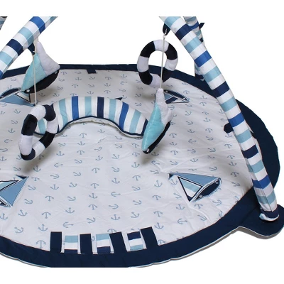 Bacati - Baby Activity Gyms & Playmats (Little Sailor Blue/Navy) 2 Bacati - Baby Activity Gyms & Playmats (Little Sailor Blue/Navy) - Image 2