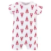 Touched By Nature Baby Boy Organic Cotton Rompers 3pk, Lobster